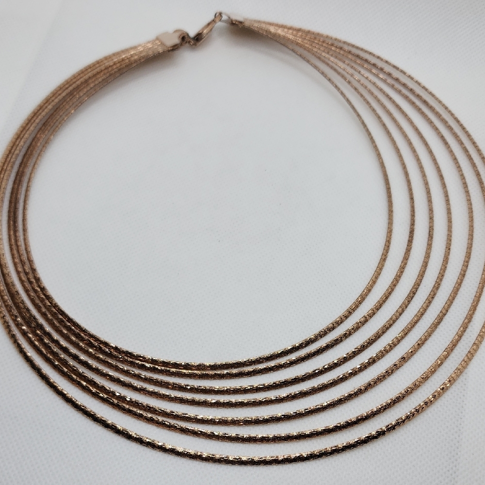 Elegant Italian Bronze Necklace Signed Dyadema